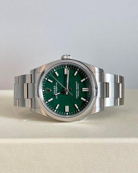 MidnineteenEightyNine-Vintage-Rolex-Oyster-Perpetual-Green-Dial-Watch