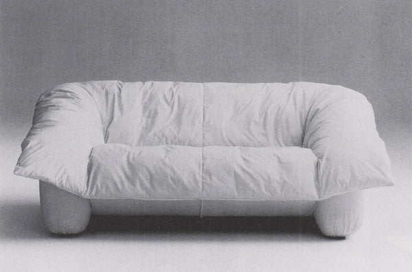 Vintage Ligne Roset Flou Flou sofa — 1980s white cloud-like couch.