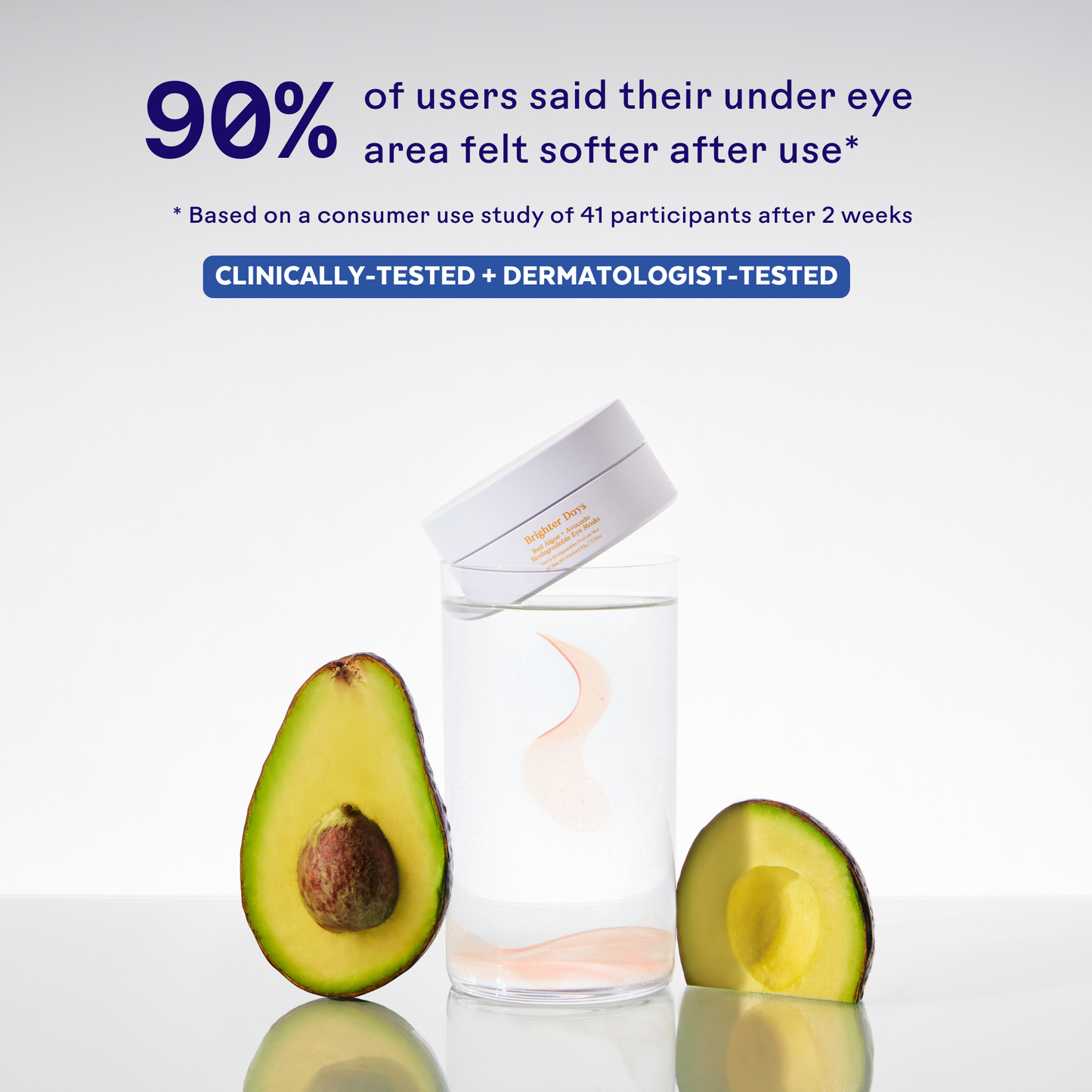 Brighter Days Algae & Avocado Biodegradable Eye Masks