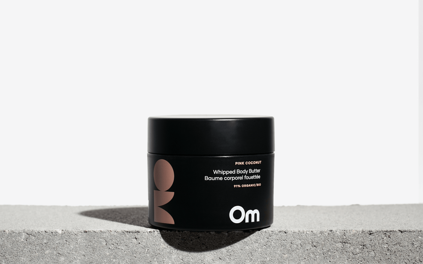 Om Organics Skincare Pink Coconut Whipped Body Butter: Full Size - 250 ml