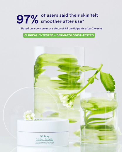Three Ships Essentiels Off Duty Sea Algae + Bio-Peptide Smoothing Biodegradable Eye Masks