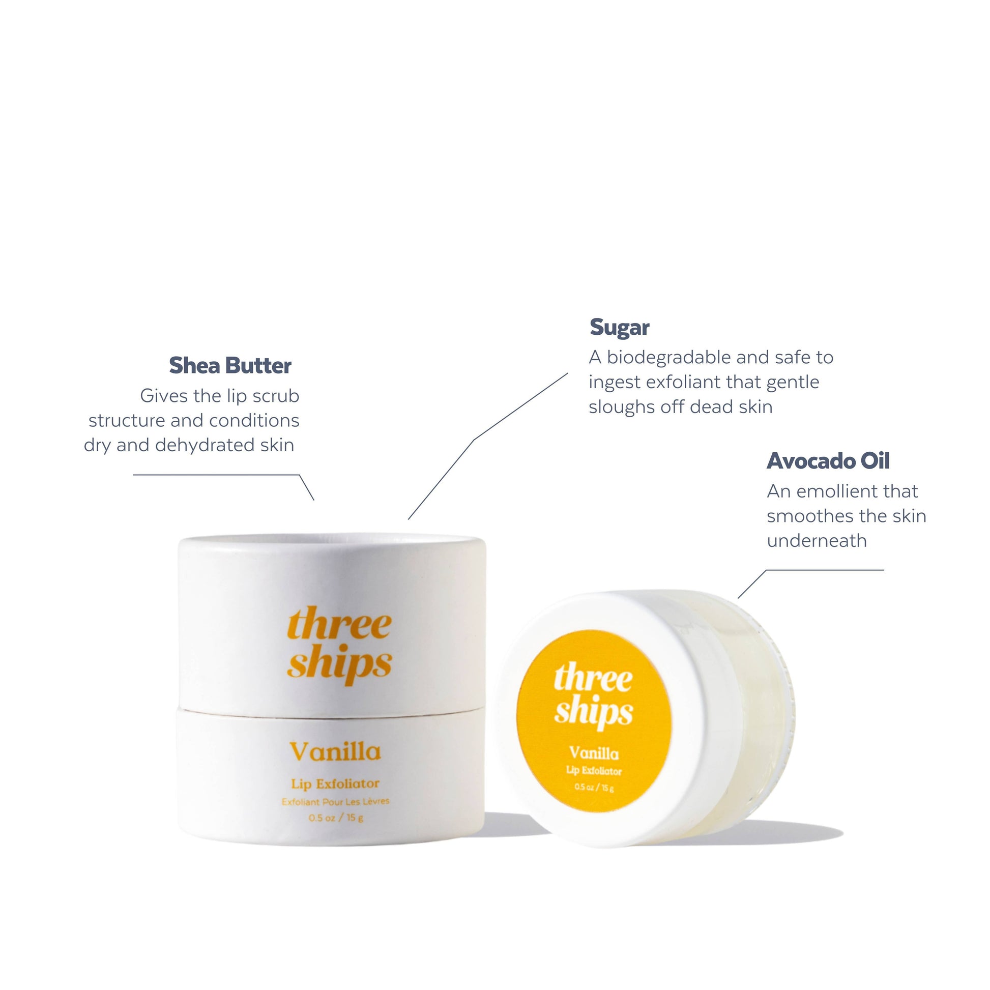 Three Ships Essentiels Vanilla Lip Exfoliator