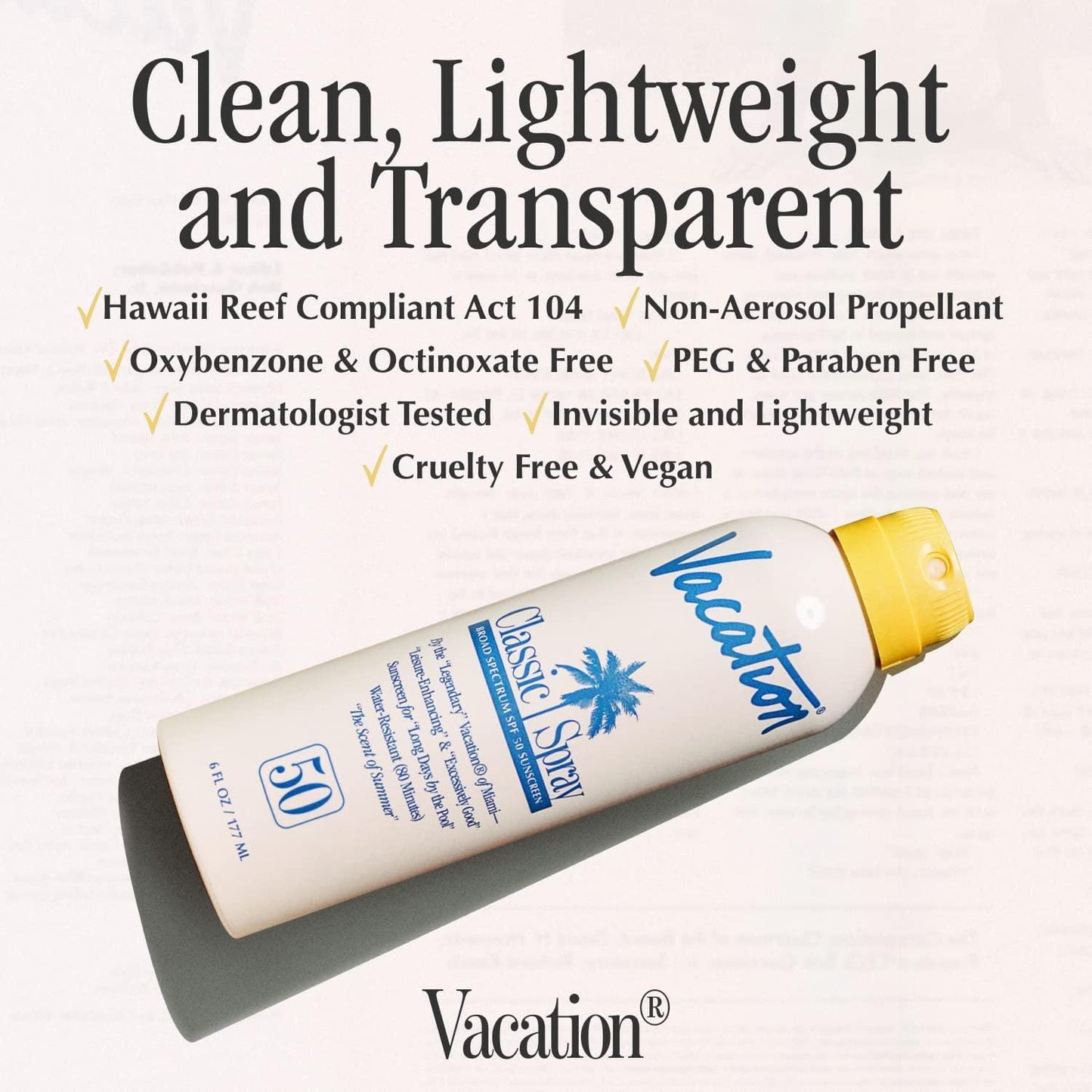 Vacation® Sunscreen Classic Spray SPF 50