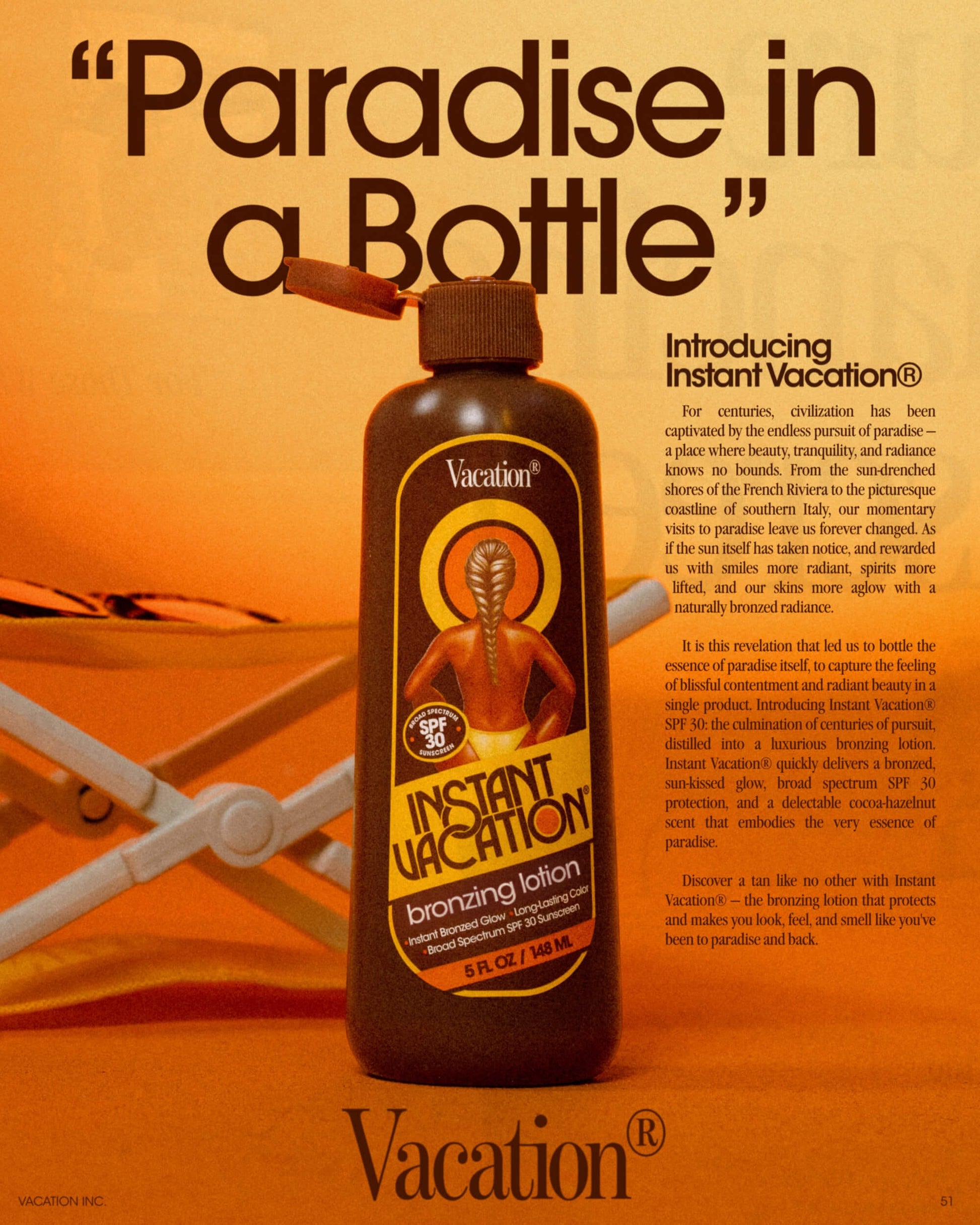 Vacation® Sunscreen Instant Vacation Bronzing Lotion SPF 30
